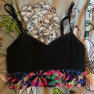 PINK Black Barlette with colorful trim